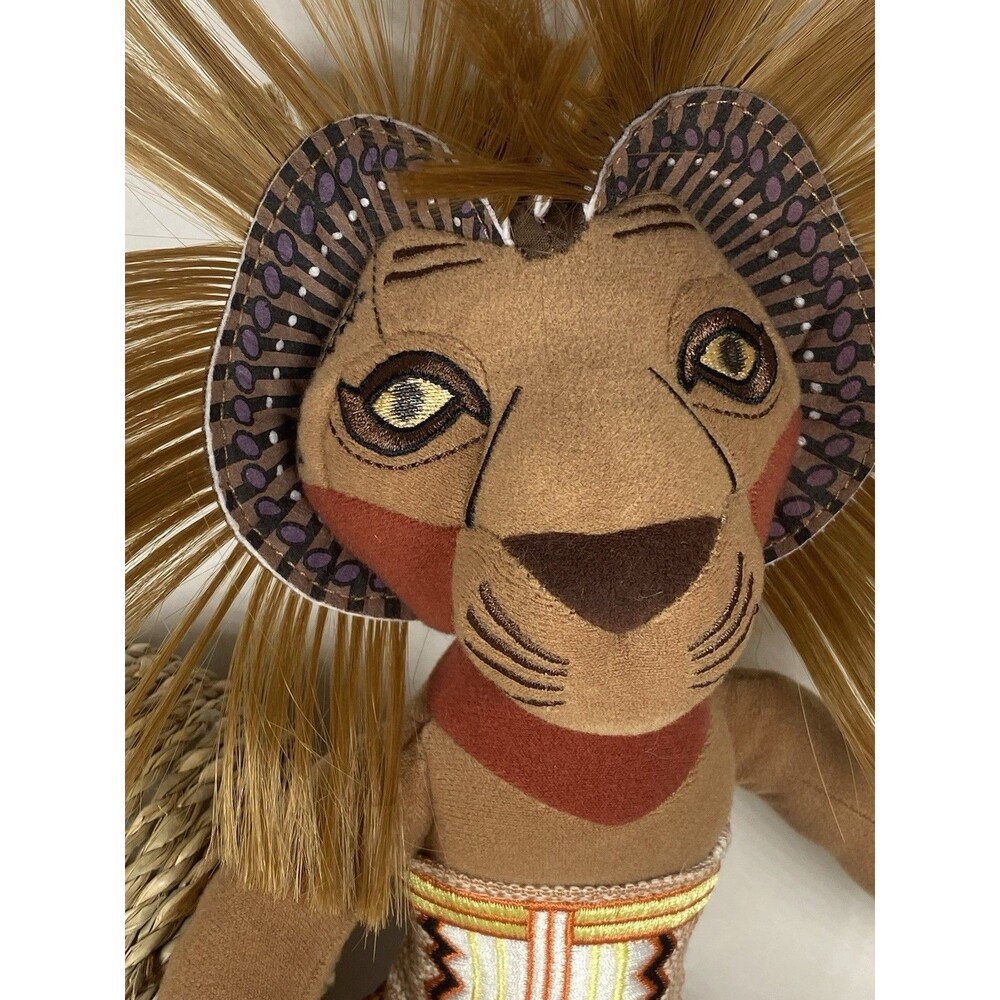 Lion King Broadway Musical Simba Plush Disney Tribal Doll Hand Detailed Eyes